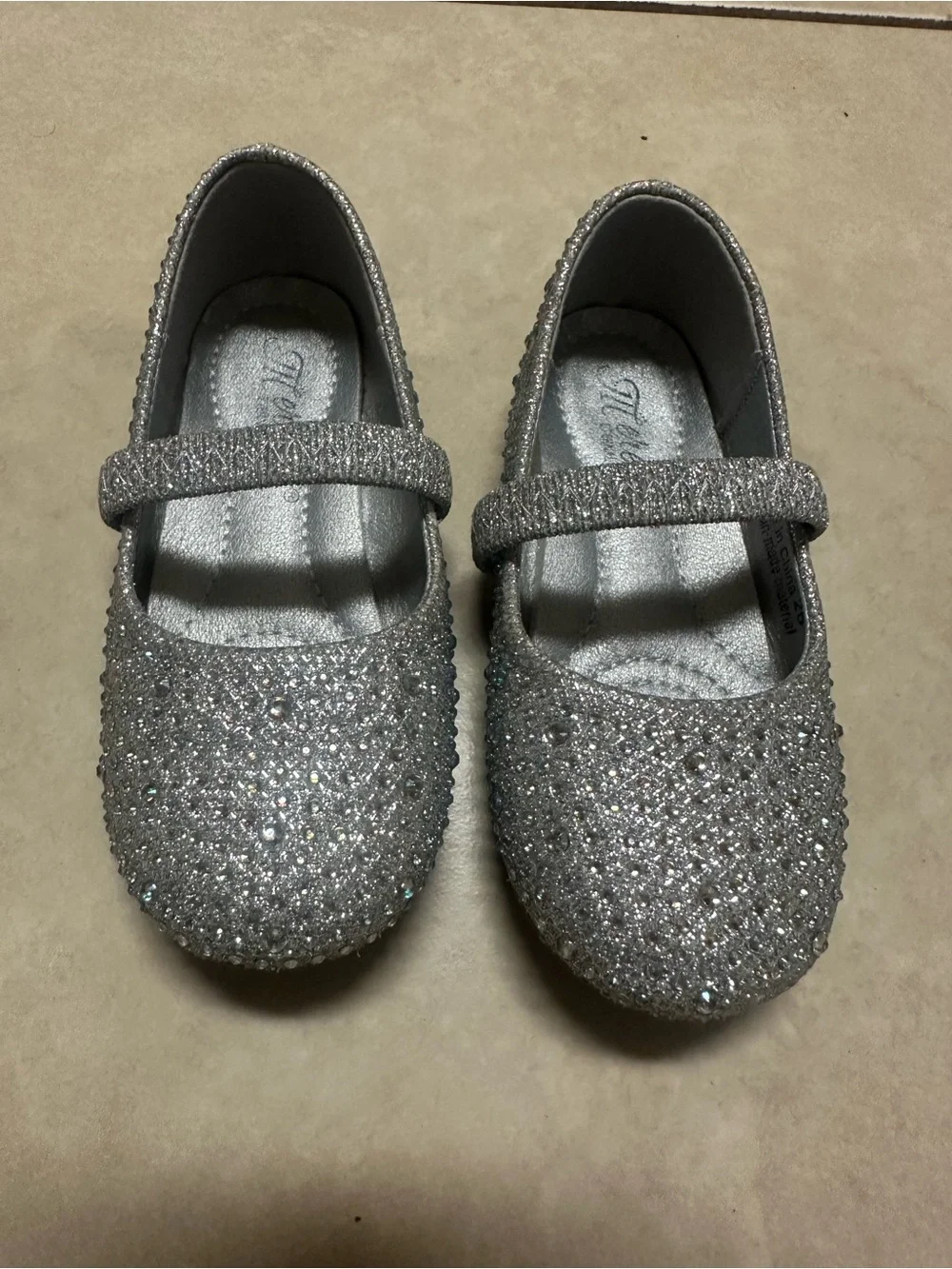 Girls Sparkle Mary Jane Dress Shoes - Silver